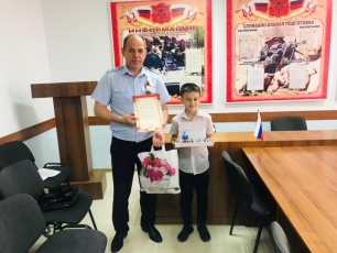 Наградили победителя районного этапа конкурса детского творчества «Полицейский Дядя Степа»