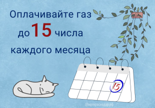 С 1 марта изменился срок оплаты газа